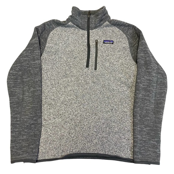 Patagonia Other - Patagonia Mens Better Sweater 1/4 Zip Two Toned Grey Fleece Pullover Size Medium